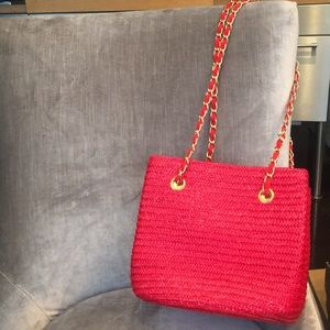 COPY - Red Wheat Straw Bag